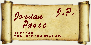Jordan Pašić vizit kartica